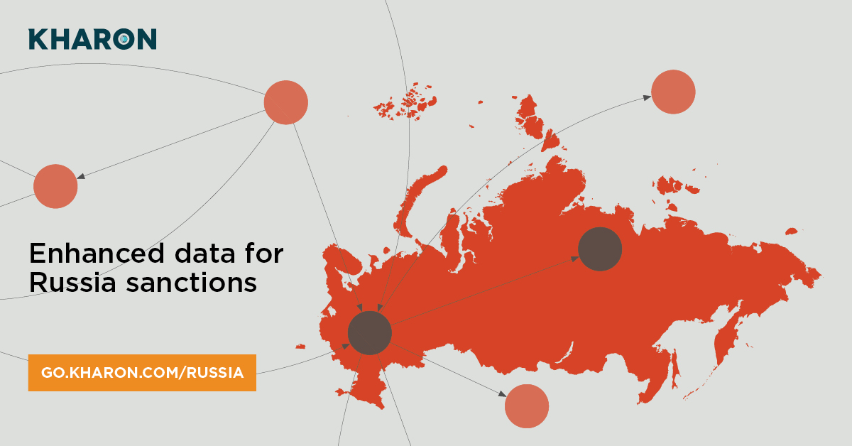 Banner of Kharon's enhanced data solutions for Russia sanctions